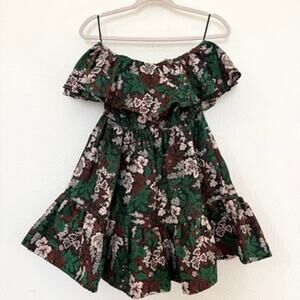 PHILOSOPHY Lorenzo Serafini Floral Ruffle Mini Dress Romantic Cottagecore NWT 42